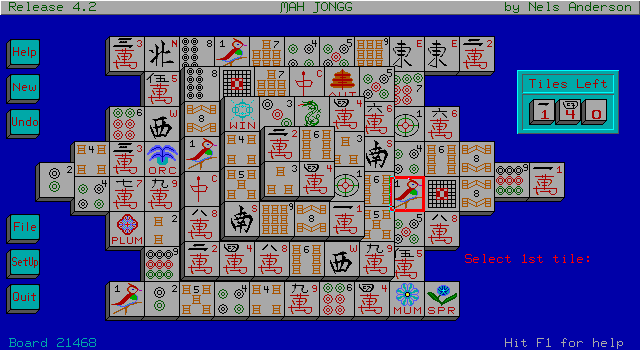 Mah Jongg Solitaire game at