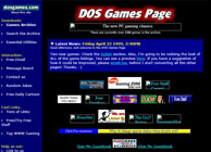 DOSGames.com website in 1999