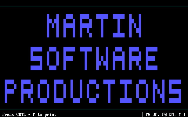 Martin Software Productions catalog