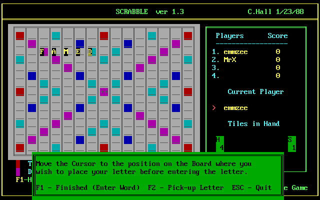 Scrabble screenshot